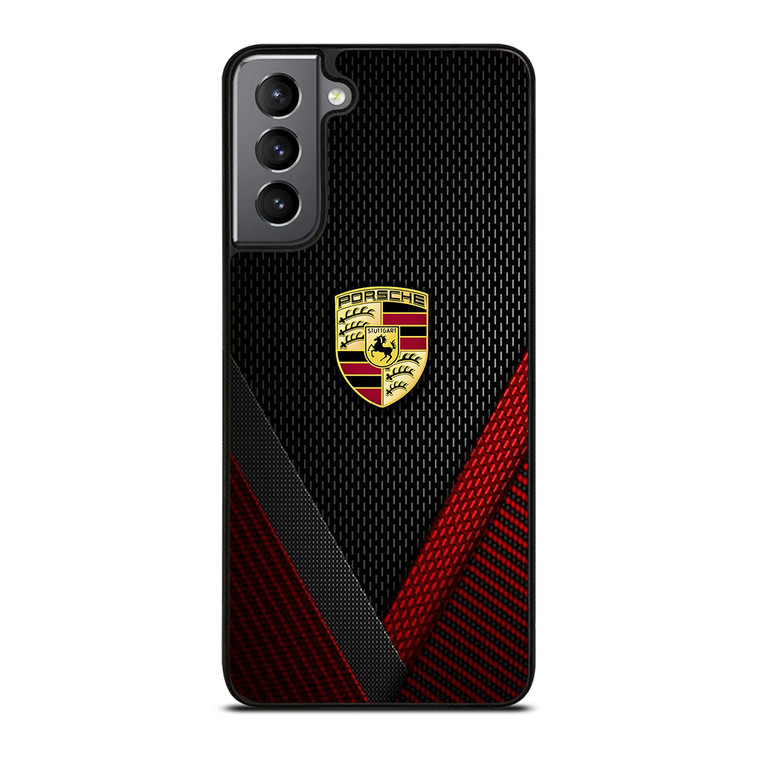 PORSCHE LOGO CARBON Samsung Galaxy S21 Plus Case