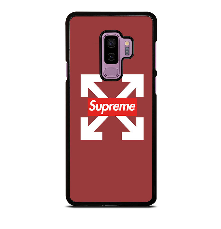 OFF WHITE LOGO X SUPREME RED Samsung Galaxy S9 Plus Case