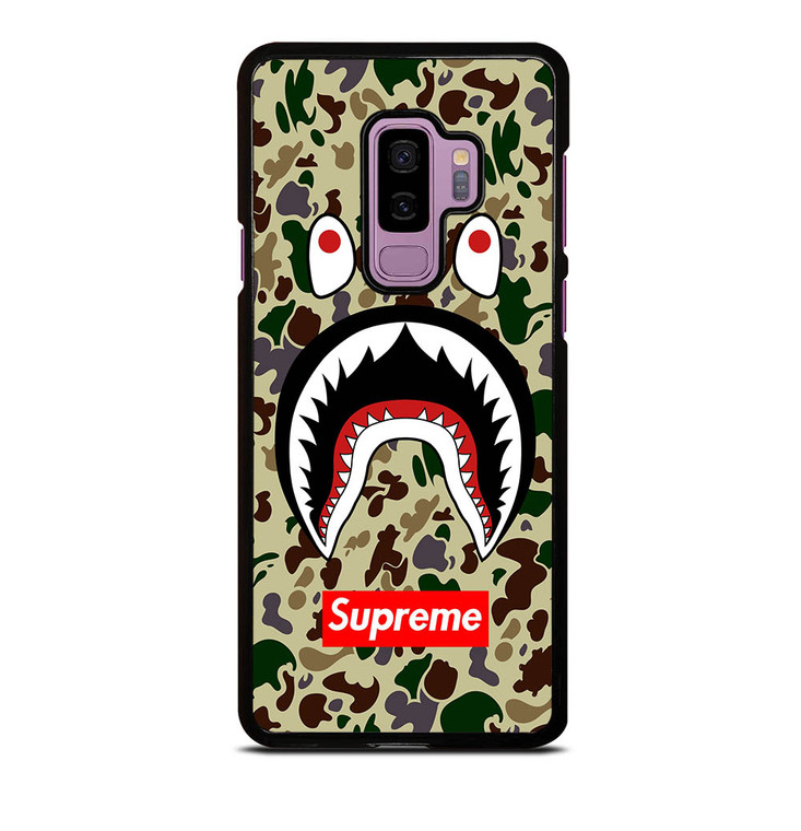 SHARK CAMO BATHING APE SUPREME Samsung Galaxy S9 Plus Case