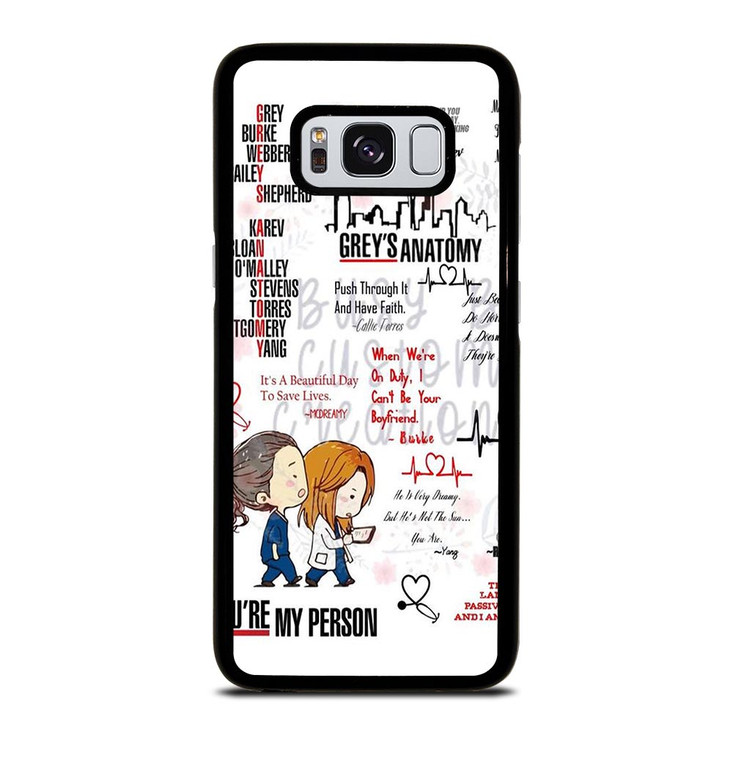 QUOTES OF GREY'S ANATOMY Samsung Galaxy S8 Case