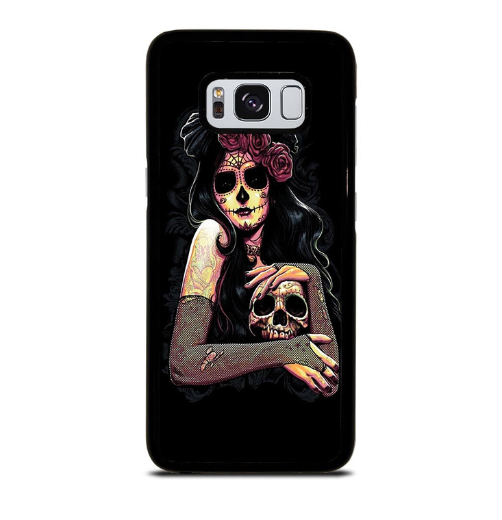 SUGAR SKULL TATTOO GIRL Samsung Galaxy S8 Case