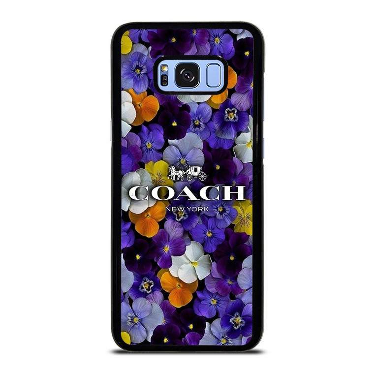 PURPLE FLOWERS COACH NEW YORK Samsung Galaxy S8 Plus Case