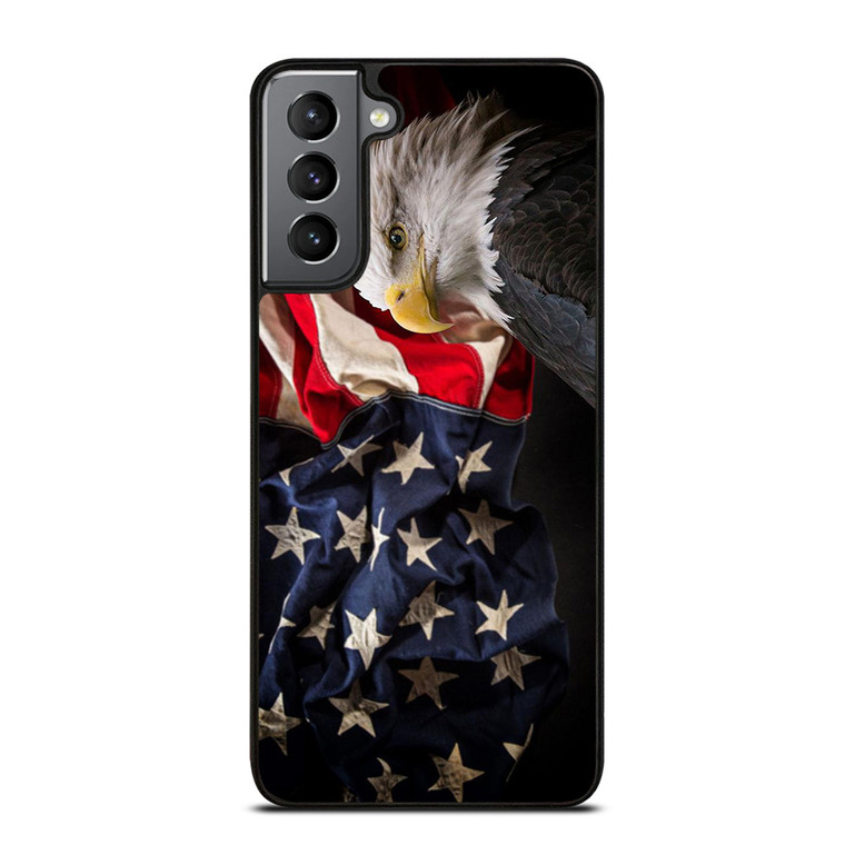 USA PATRIOTIC EAGLE FLAG 2 Samsung Galaxy S21 Plus Case