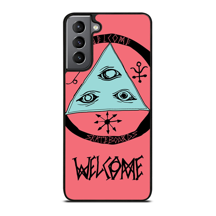 WELCOME SKATEBOARDS LOGO PINK Samsung Galaxy S21 Plus Case