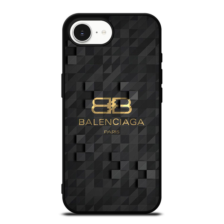 BALENCIAGA BLACK CUBE LOGO iPhone 16e Case