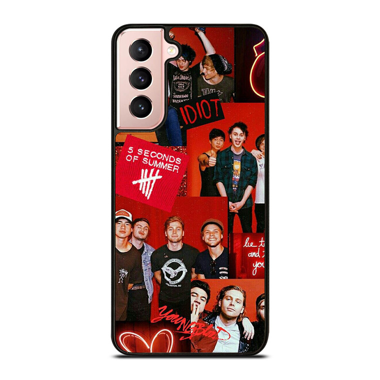 5 SECONDS OF SUMMER RED COLLAGE Samsung Galaxy S21 Case
