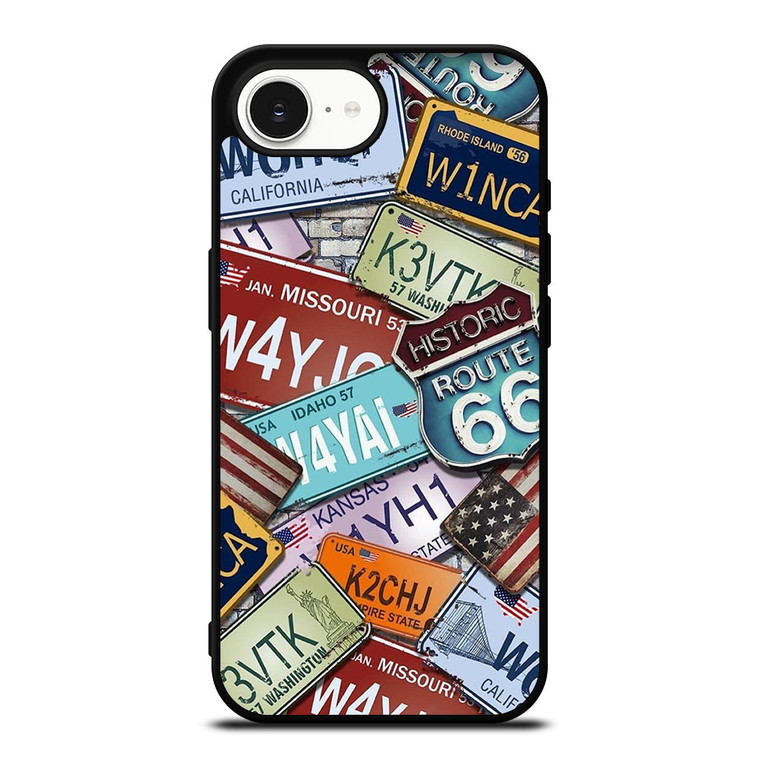 HISTORICAL ROUTE 66 NUMBER PLATE iPhone 16e Case