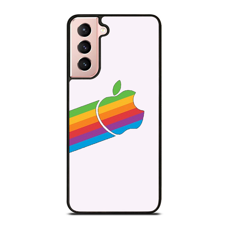 APPLE RETRO DESIGN WHITE Samsung Galaxy S21 Case