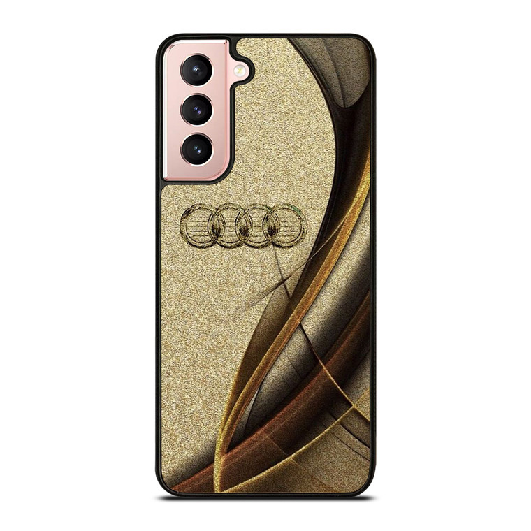 AUDI LOGO ELEGAN GOLD TEXTURE Samsung Galaxy S21 Case