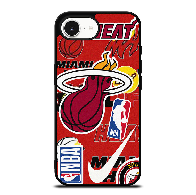 MIAMI HEAT NBA STICKER BOMB iPhone 16e Case