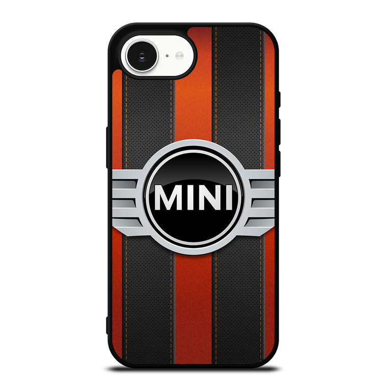 MINI COPER LOGO BLACK RED STRIPES iPhone 16e Case
