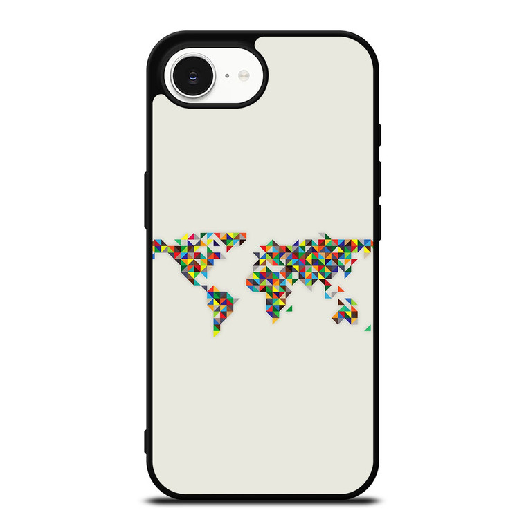 MINIMALISTIC WORLD MAP iPhone 16e Case