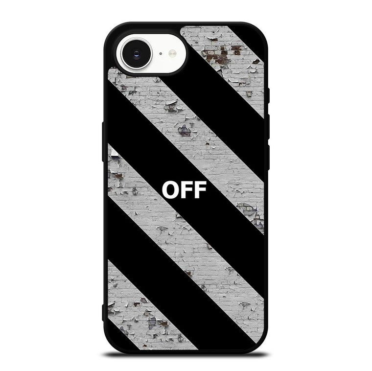 OFF WHITE LOGO STRIPE iPhone 16e Case
