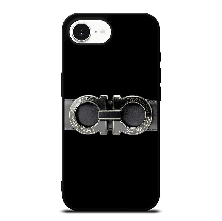 SALVATORE FERRAGAMO BELT BLACK iPhone 16e Case SALVATORE FERRAGAMO BELT BLACK iPhone 16e Case