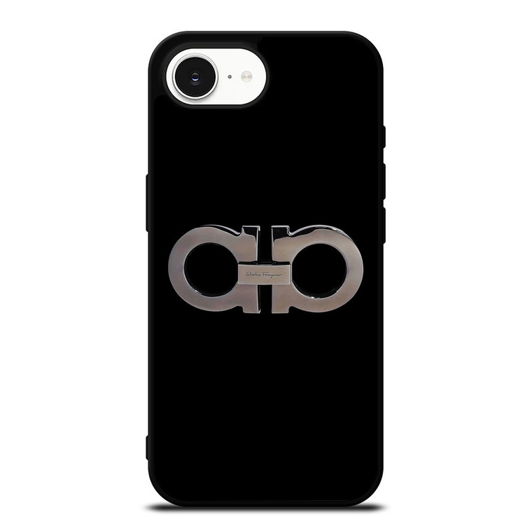 SALVATORE FERRAGAMO LOGO BLACK iPhone 16e Case SALVATORE FERRAGAMO LOGO BLACK iPhone 16e Case