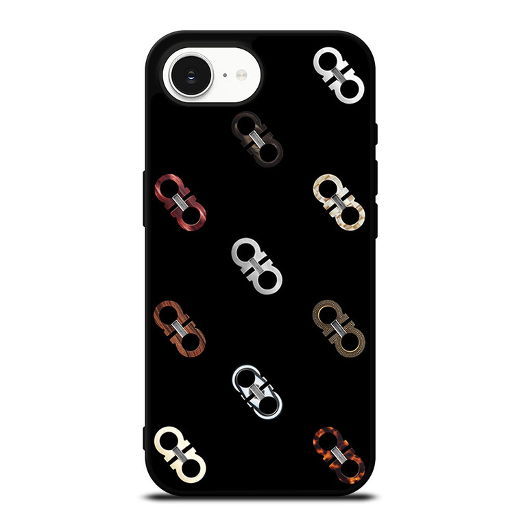 SALVATORE FERRAGAMO LOGO PATTERN iPhone 16e Case SALVATORE FERRAGAMO LOGO PATTERN iPhone 16e Case