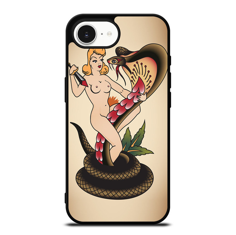 SNAKE CHAMER SAILOR JERRY TATTOO iPhone 16e Case
