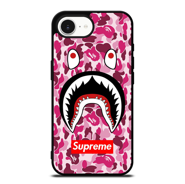 SUPREME BAPE CAMO SHARK iPhone 16e Case