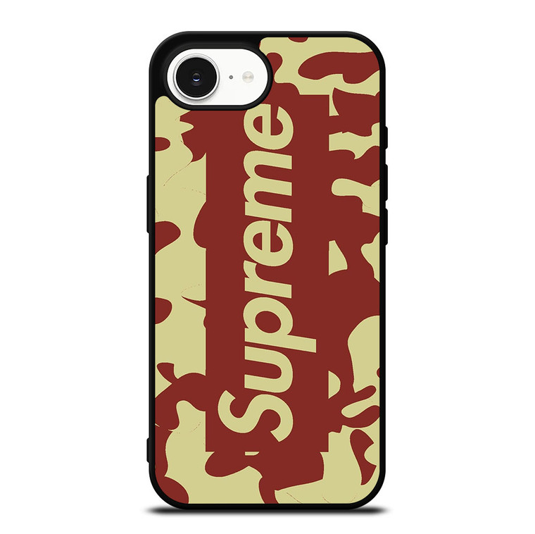 SUPREME RED CREAM LOGO (2) iPhone 16e Case SUPREME RED CREAM LOGO (2) iPhone 16e Case