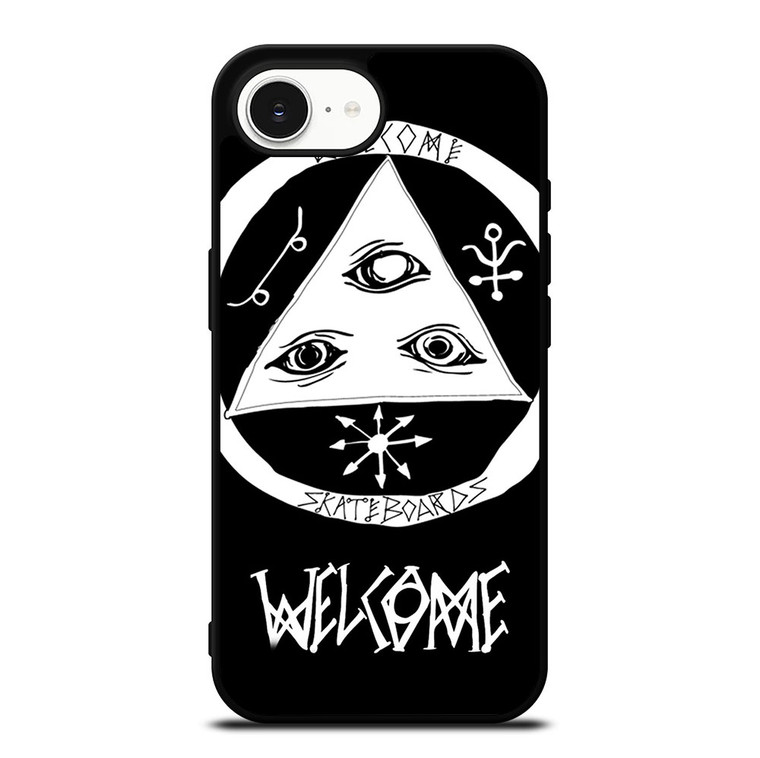 WELCOME SKATEBOARDS LOGO BLACK iPhone 16e Case