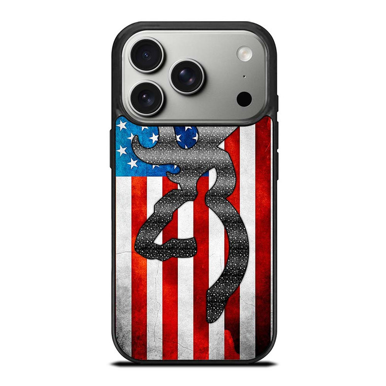 BROWNING CAMO AMERICAN FLAG iPhone 17 Pro Case