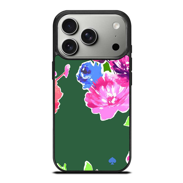 KATE SPADE NEW YORK GREEN FLORAL iPhone 17 Pro Case