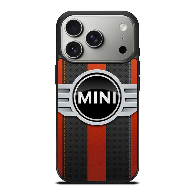 MINI COPER LOGO BLACK RED STRIPES iPhone 17 Pro Case