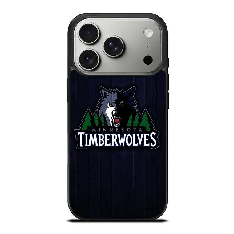 MINNESOTA TIMBERWOLVES WOODEN LOGO iPhone 17 Pro Case
