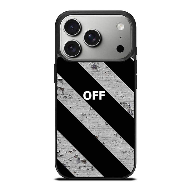 OFF WHITE LOGO STRIPE iPhone 17 Pro Case