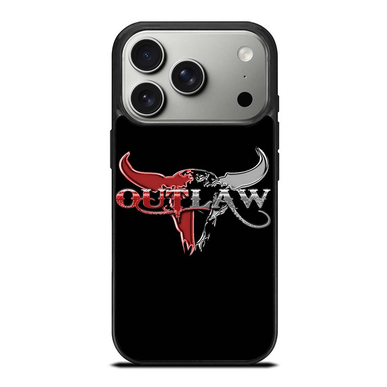 OUTLAW LOGO RED SILVER METAL iPhone 17 Pro Case