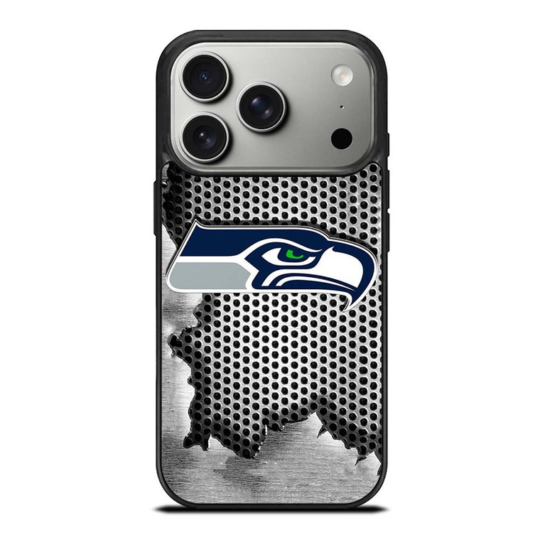 SEATTLE SEAHAWKS METAL LOGO (2) iPhone 17 Pro Case SEATTLE SEAHAWKS METAL LOGO (2) iPhone 17 Pro Case