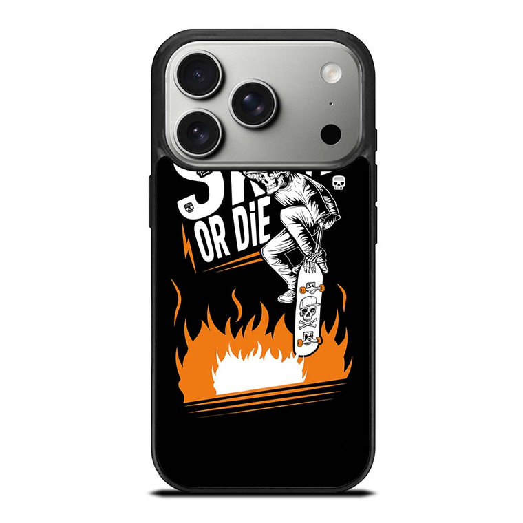 SKULL SKATE OR DIE ORANGE ARTWORK iPhone 17 Pro Case SKULL SKATE OR DIE ORANGE ARTWORK iPhone 17 Pro Case