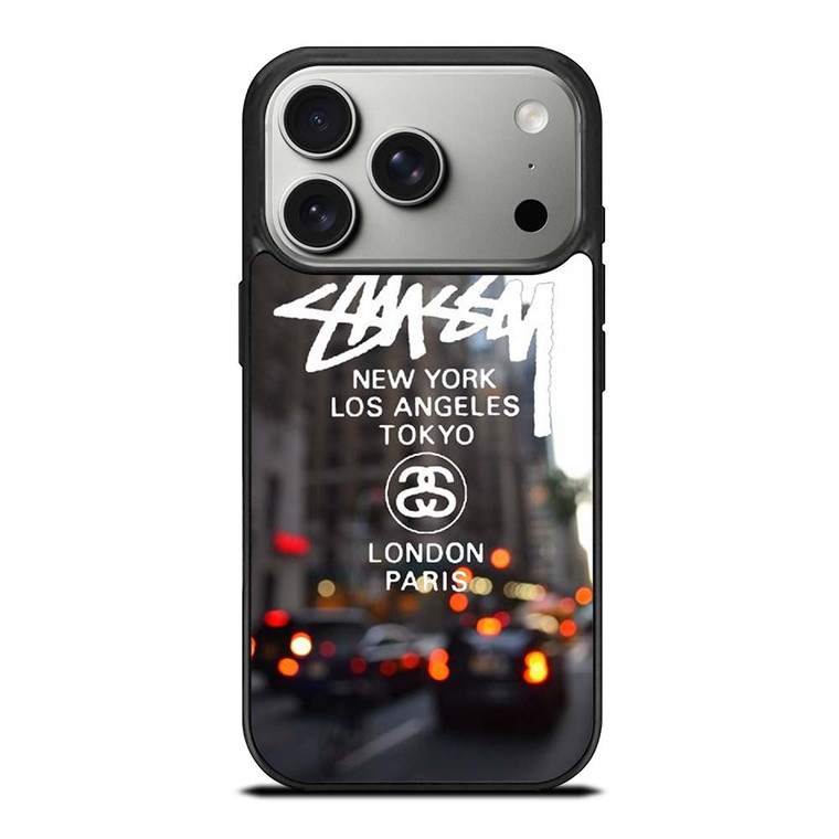 STUSSY NEW YORK LA TOKYO LONDON PARIS iPhone 17 Pro Case