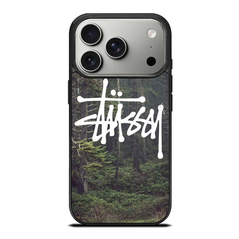 STUSSY SPOOKY FOREST LOGO iPhone 17 Pro Case