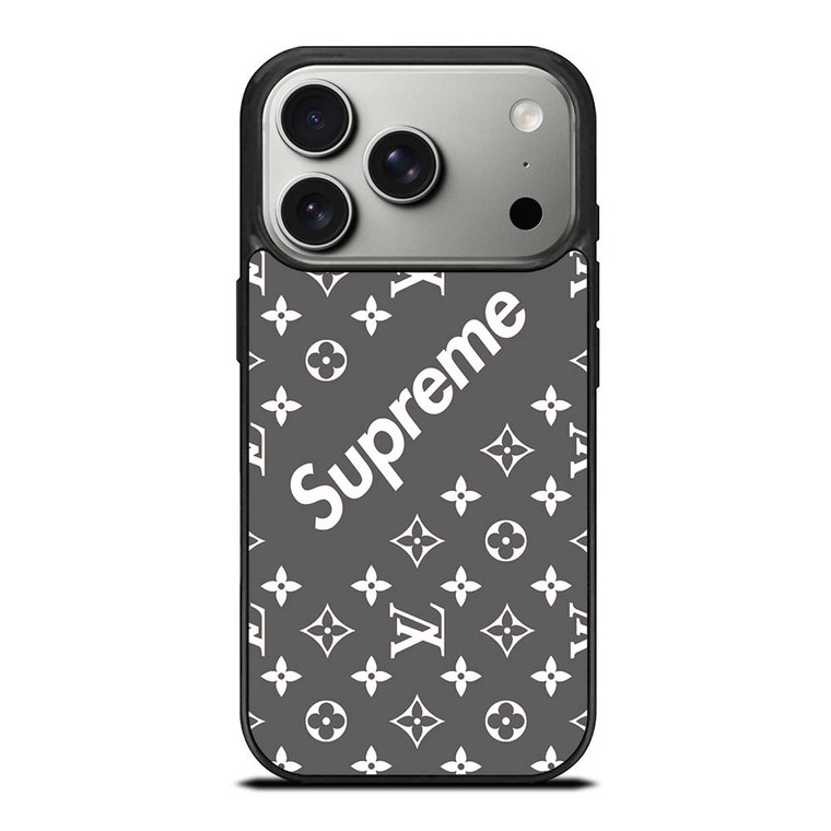 SUPREME GREY PATTREN iPhone 17 Pro Case