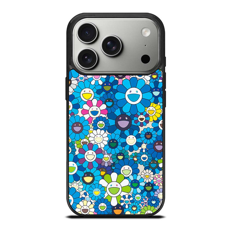 TAKASHI MURAKAMI BLUE FLOWERS iPhone 17 Pro Case