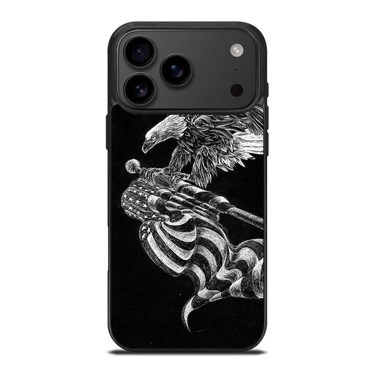 AMERICAN FLAG EAGLE SKETCH iPhone 17 Pro Max Case