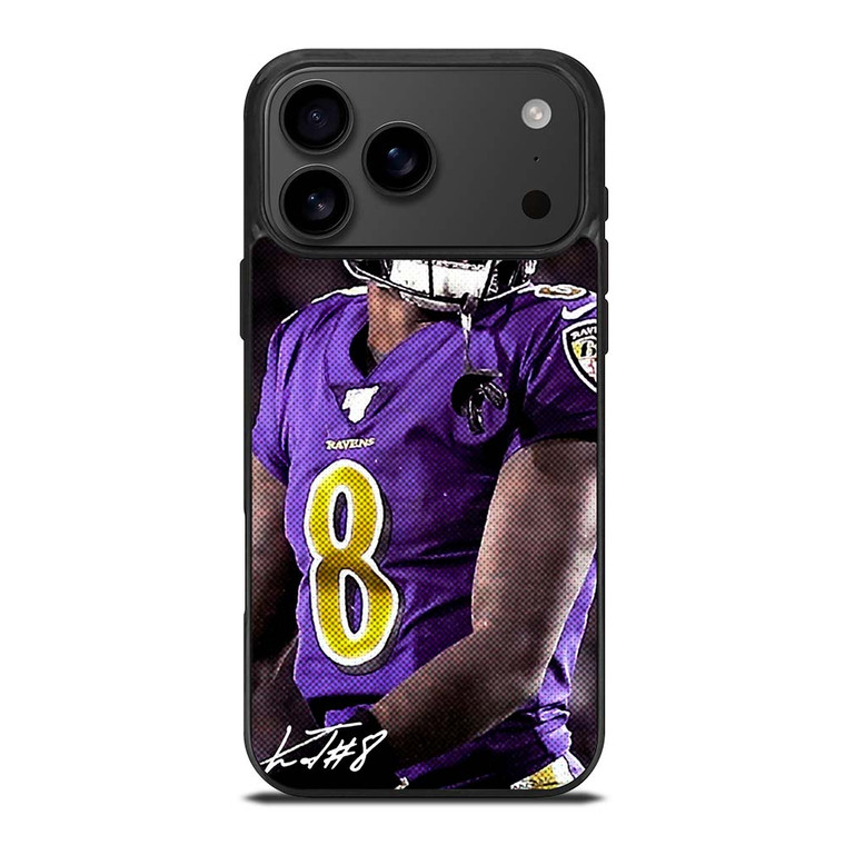 LAMAR JACKSON BALTIMORE RAVENS SIGNATURE iPhone 17 Pro Max Case