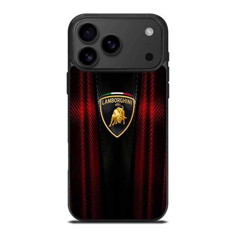 LAMBORGHINI RED CARBON iPhone 17 Pro Max Case
