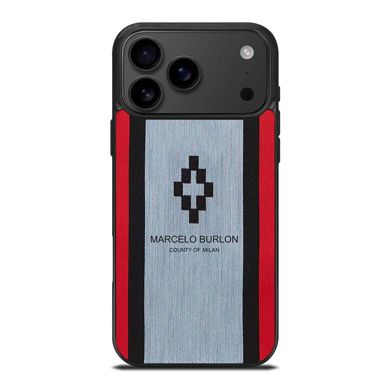 MARCELO BURLON STRIPE LOGO iPhone 17 Pro Max Case