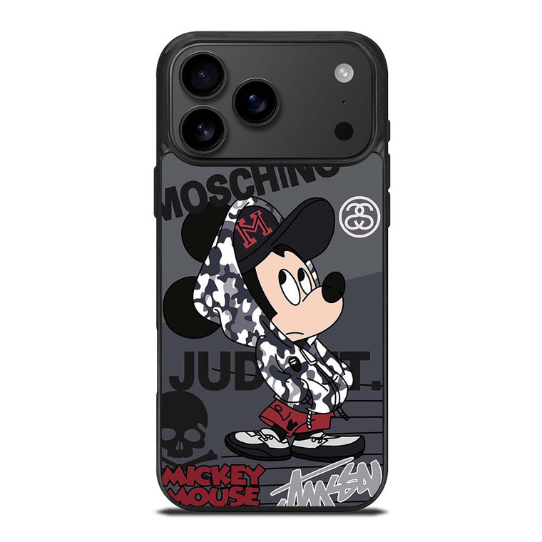 MICKEY MOUSE CAMO X MOSCHINO X STUSSY iPhone 17 Pro Max Case
