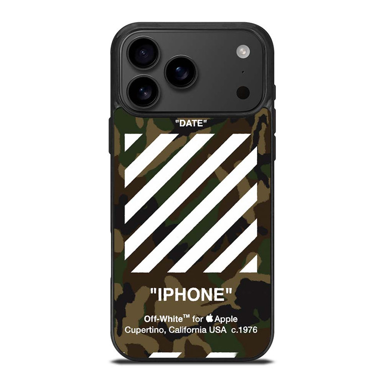 OFF WHITE CAMO BACKGROUND iPhone 17 Pro Max Case