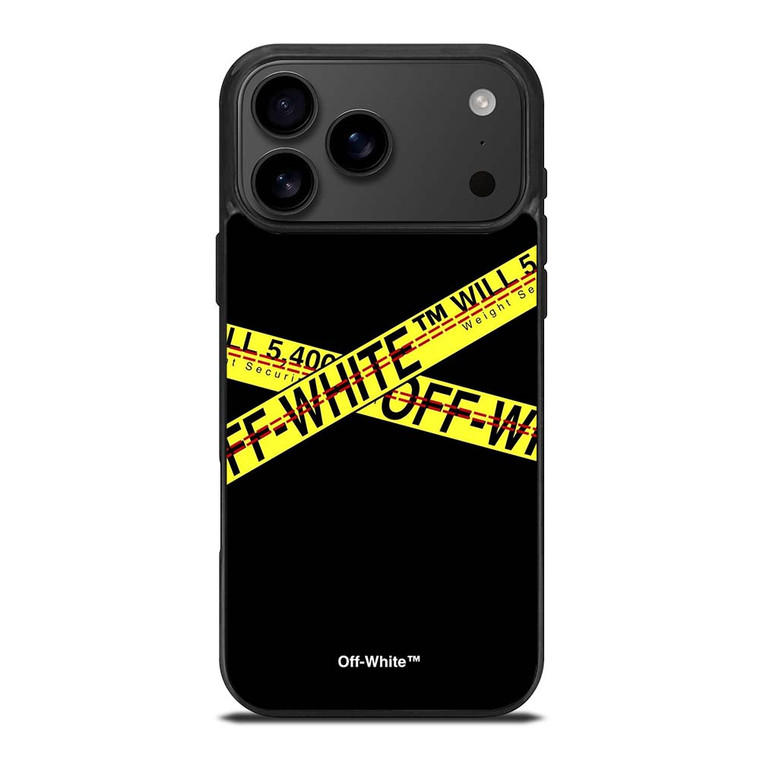 OFF WHITE LOGO POLICE LINE iPhone 17 Pro Max Case