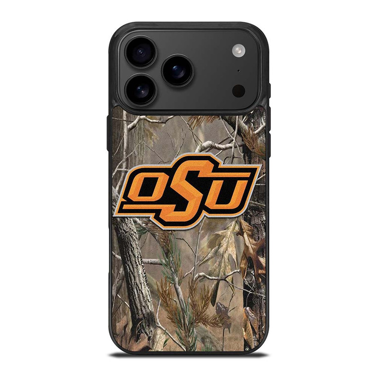 OKLAHOMA STATE UNIVERSITY CAMO LEAF iPhone 17 Pro Max Case