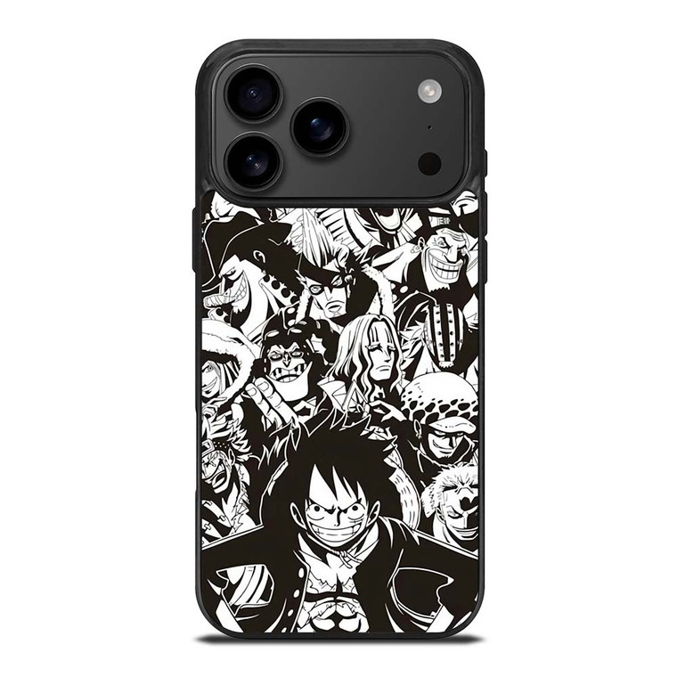 ONE PIECE CHARACTER BLACK WHITE iPhone 17 Pro Max Case