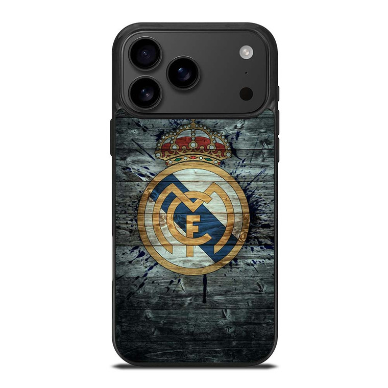 REAL MADRID WOODEN LOGO iPhone 17 Pro Max Case REAL MADRID WOODEN LOGO iPhone 17 Pro Max Case