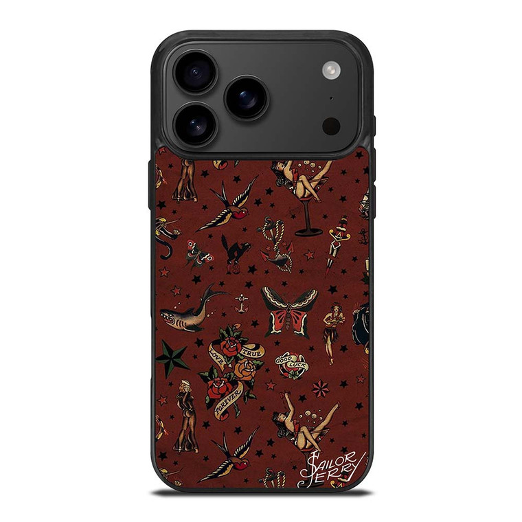 SAILOR JERRY TATTOO PATTERN iPhone 17 Pro Max Case