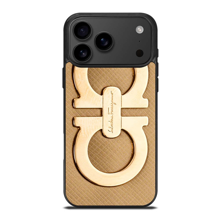 SALVATORE FERRAGAMO GOLD LOGO iPhone 17 Pro Max Case SALVATORE FERRAGAMO GOLD LOGO iPhone 17 Pro Max Case