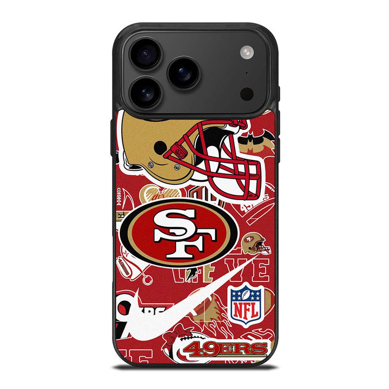 SAN FRANCISCO 49ERS NFL STICKER BOMB iPhone 17 Pro Max Case SAN FRANCISCO 49ERS NFL STICKER BOMB iPhone 17 Pro Max Case