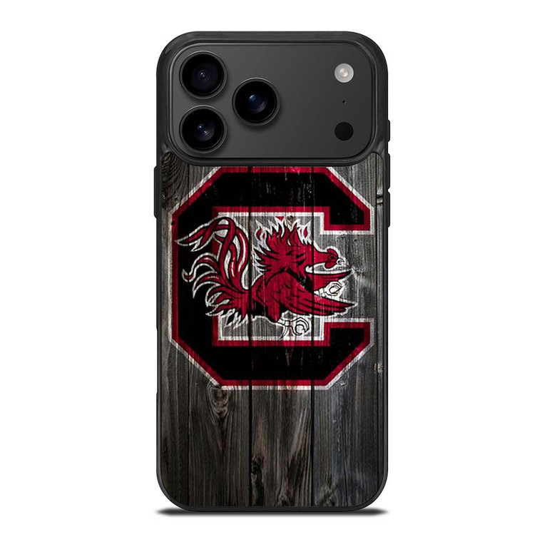 SOUTH CAROLINA GAMECOCKS WOODEN LOGO iPhone 17 Pro Max Case SOUTH CAROLINA GAMECOCKS WOODEN LOGO iPhone 17 Pro Max Case